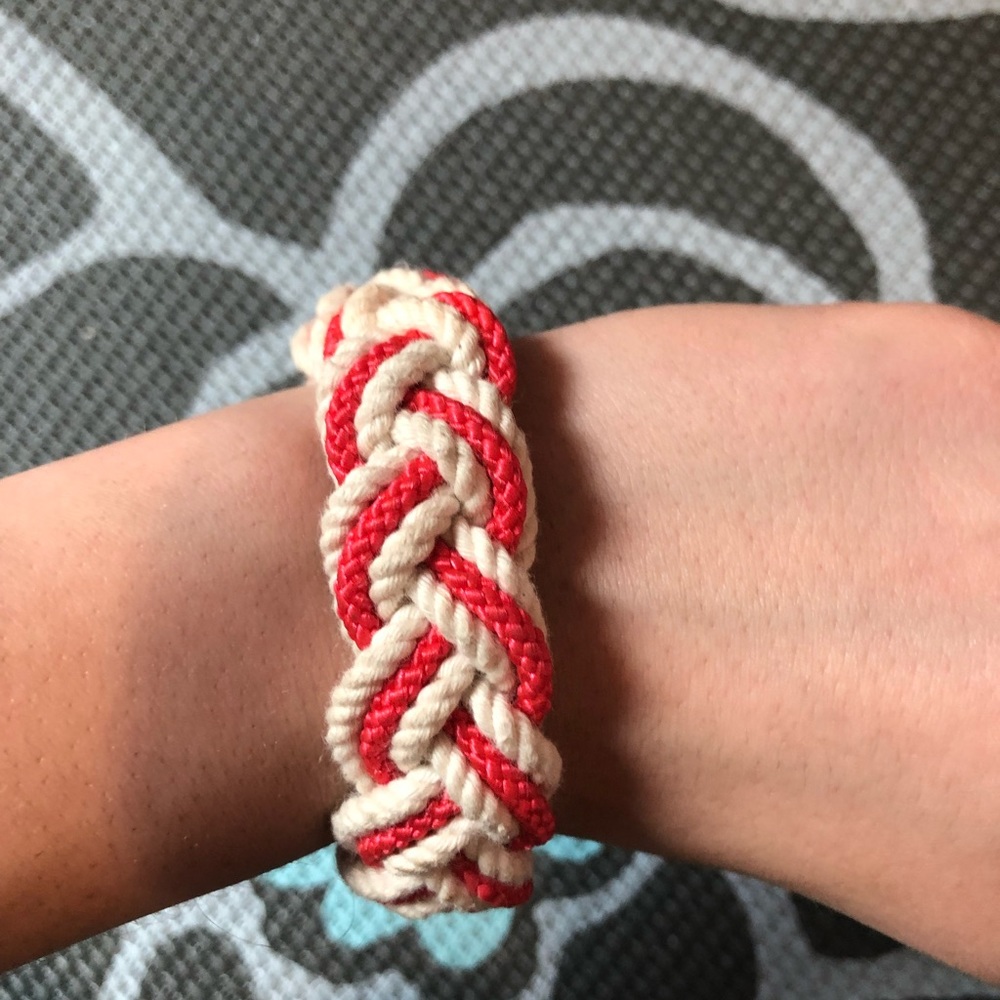 Cute braided pink bracelet